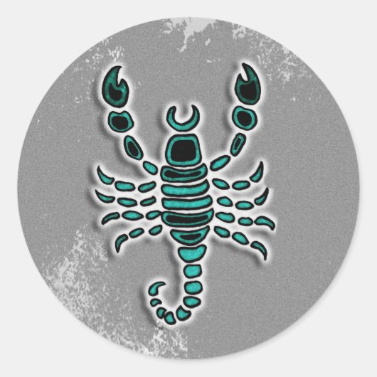 Sticker Rond SYMBOLE Horoscope Scorpio (Devant)