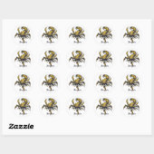 Sticker Rond Symbole Horoscope Scorpio (Feuille)