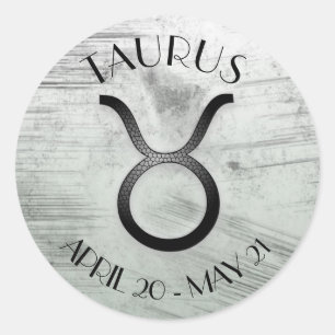 Sticker Rond SYMBOLE Horoscope Taurus Zodiaque Astrologie