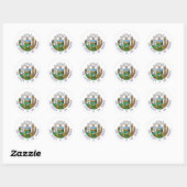 Sticker Rond Symbole Idaho (Feuille)