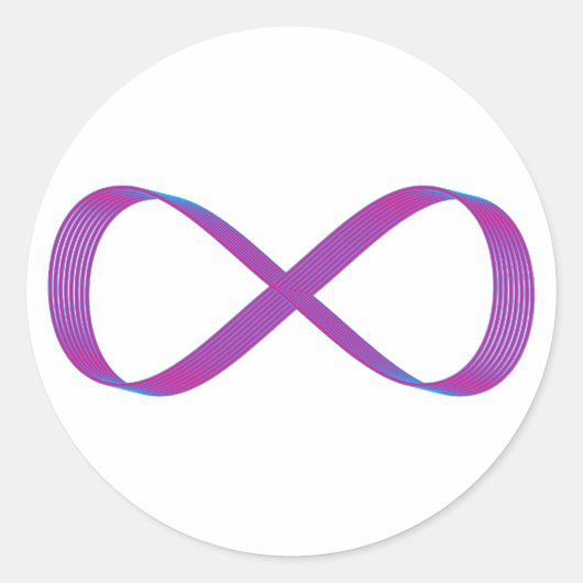 Sticker Rond Symbole infini (Devant)