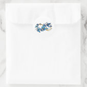 Sticker Rond Symbole infini de papillons Morpho bleus (Sac)