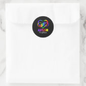 Sticker Rond Symbole infini de sensibilisation et d'acceptation (Sac)