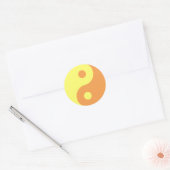Sticker Rond Symbole jaune de Yin Yang (Enveloppe)