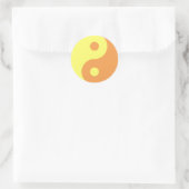 Sticker Rond Symbole jaune de Yin Yang (Sac)