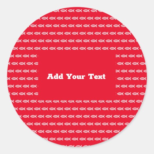 Sticker Rond Symbole Jésus Fish Christian ichthys (Devant)