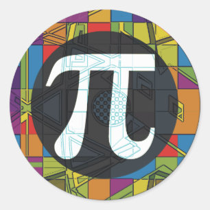 Sticker Rond Symbole Jour Pi - Arrondissements