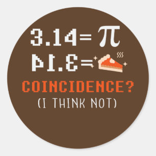Sticker Rond Symbole Jour Pi Vêtements Science Math Enseignant