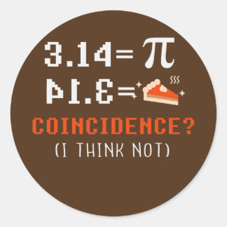 Sticker Rond Symbole Jour Pi Vêtements Science Math Enseignant