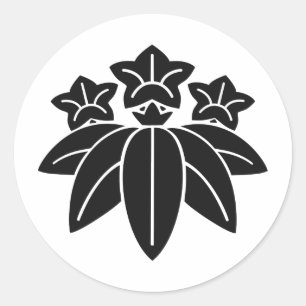 Sticker Rond SYMBOLE KAMON Crest de la famille japonaise