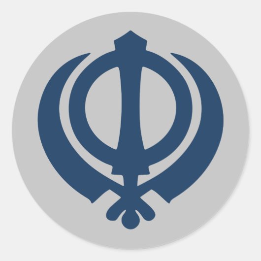 Sticker Rond Symbole Khanda (Sikh) (Devant)