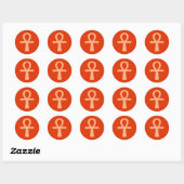 Sticker Rond Symbole kimétisme (orange) (Feuille)