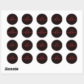 Sticker Rond Symbole LED (Feuille)