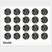 Sticker Rond Symbole Libra (Feuille)