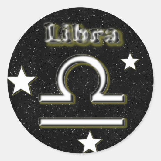 Sticker Rond Symbole Libra (Devant)