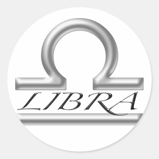 Sticker Rond Symbole Libra (Devant)