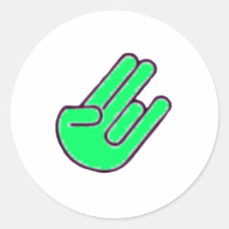 Sticker Rond Symbole main de Shocker