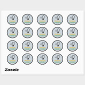 Sticker Rond symbole malentendant (Feuille)