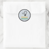 Sticker Rond symbole malentendant (Sac)