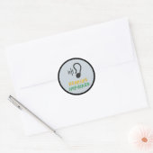Sticker Rond symbole malentendant (Enveloppe)