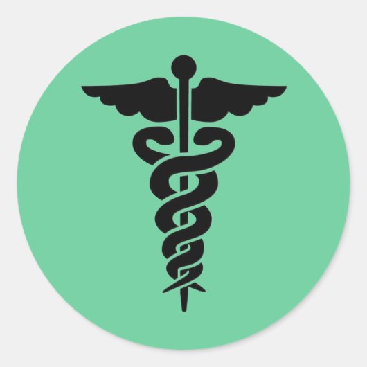 Sticker Rond Symbole médical (Devant)