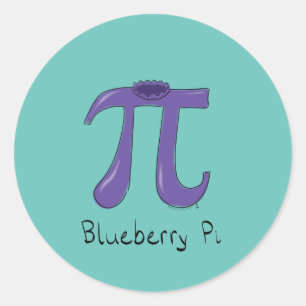 Sticker Rond Symbole mignon Blueberry Pi