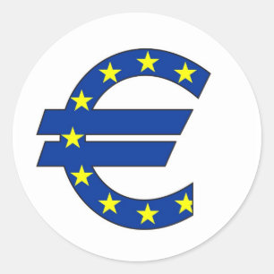 Sticker Rond symbole monétaire euro signe monétaire
