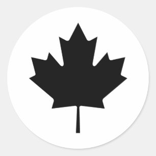 Sticker Rond Symbole national canadien du Canada de feuille