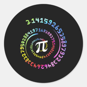 Sticker Rond Symbole national Pi Day Chemise Math Enseignant T