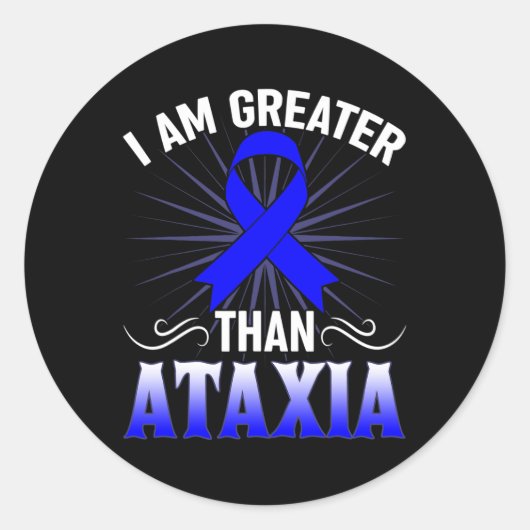Sticker Rond Symbole neurologique Ataxia Sensibilisation Hémiat (Devant)
