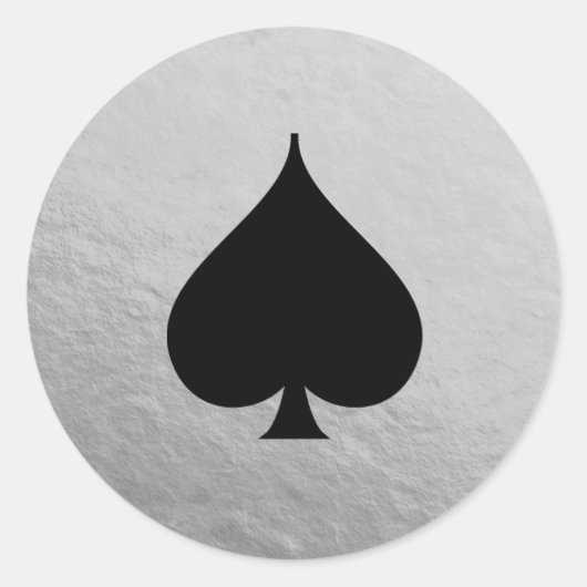 Sticker Rond Symbole noir de l'épilation Faux Argent (Devant)