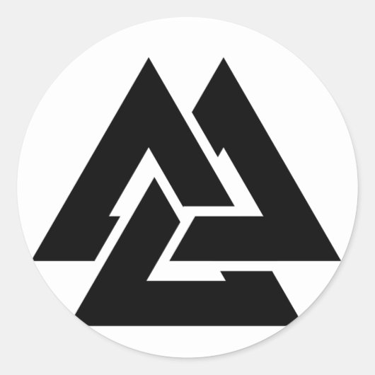 Sticker Rond Symbole noix de caille triquetra (Devant)