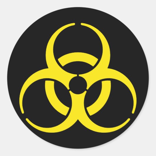 Sticker Rond Symbole nucléaire (Devant)