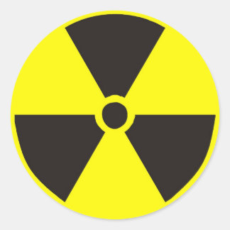 Sticker Rond Symbole nucléaire