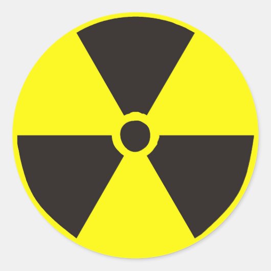 Sticker Rond Symbole nucléaire (Devant)