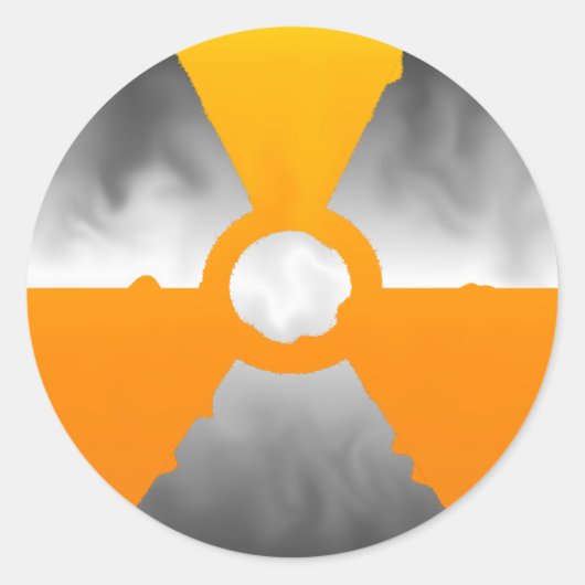 Sticker Rond Symbole nucléaire (Devant)