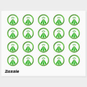 Sticker Rond SYMBOLE OBOD Neon Green (Feuille)