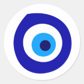 Sticker Rond Symbole oeil malin (Devant)