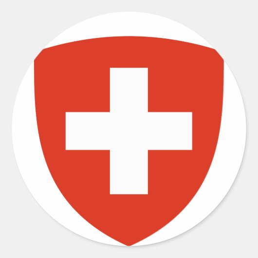 Sticker Rond Symbole officiel suisse de l'Heraldry (Devant)