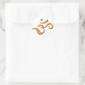 Sticker Rond Symbole Ohm en bronze (Sticker) (Sac)