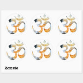 STICKER ROND SYMBOLE OM (Feuille)