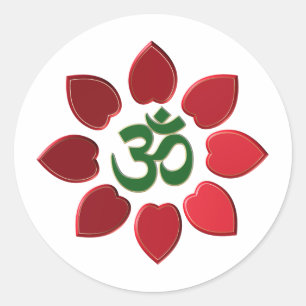 Sticker Rond Symbole Om
