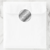 STICKER ROND SYMBOLE OM D'ARGENT (Sac)
