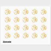 Sticker Rond Symbole Om de l'Hindouisme  (Feuille)