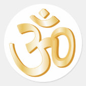 Sticker Rond Symbole Om de l'Hindouisme  (Devant)