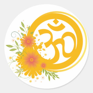 Sticker Rond Symbole Om d'été