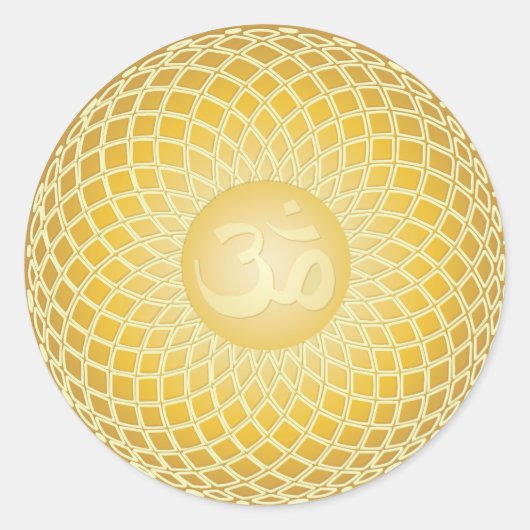 Sticker Rond Symbole Om étonnant (Devant)