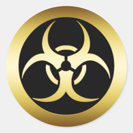 STICKER ROND SYMBOLE OR BIO-HARZARD (Devant)