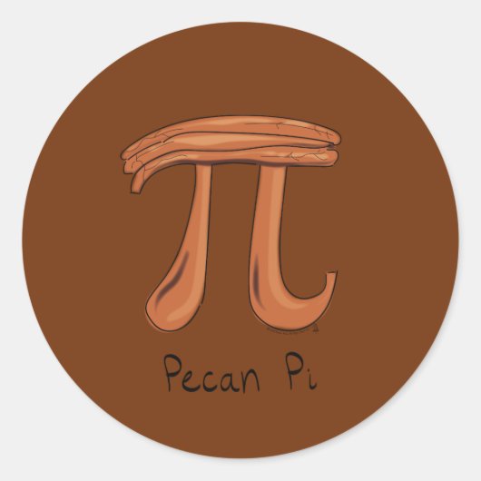 Sticker Rond Symbole Pecan Pi Math Enseignant Cute Enfants (Devant)