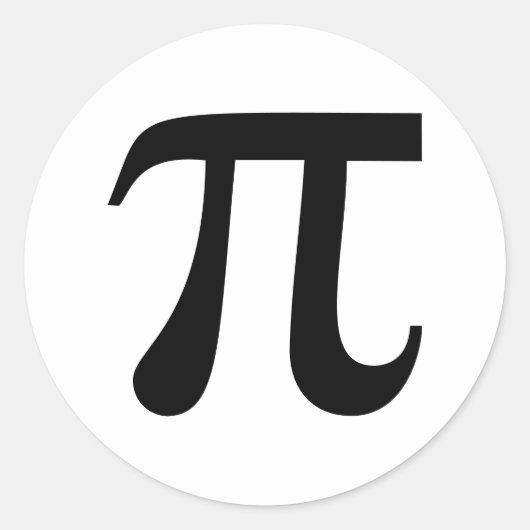 Sticker Rond Symbole Pi (Devant)